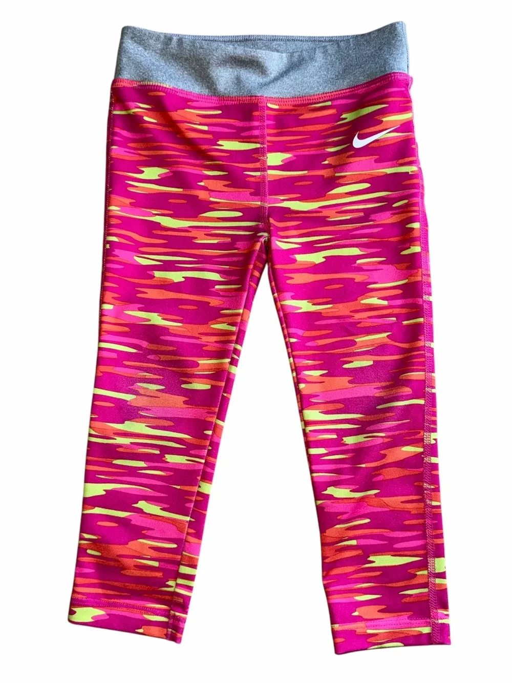 Nike Dri-Fit Little Girls Multicolor Bright Camo Athletic Leggings Size 3T